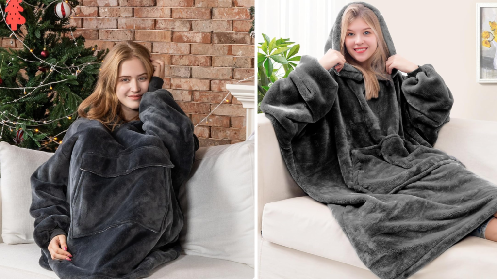 wearable blanket hoodie, great christmas gift idea